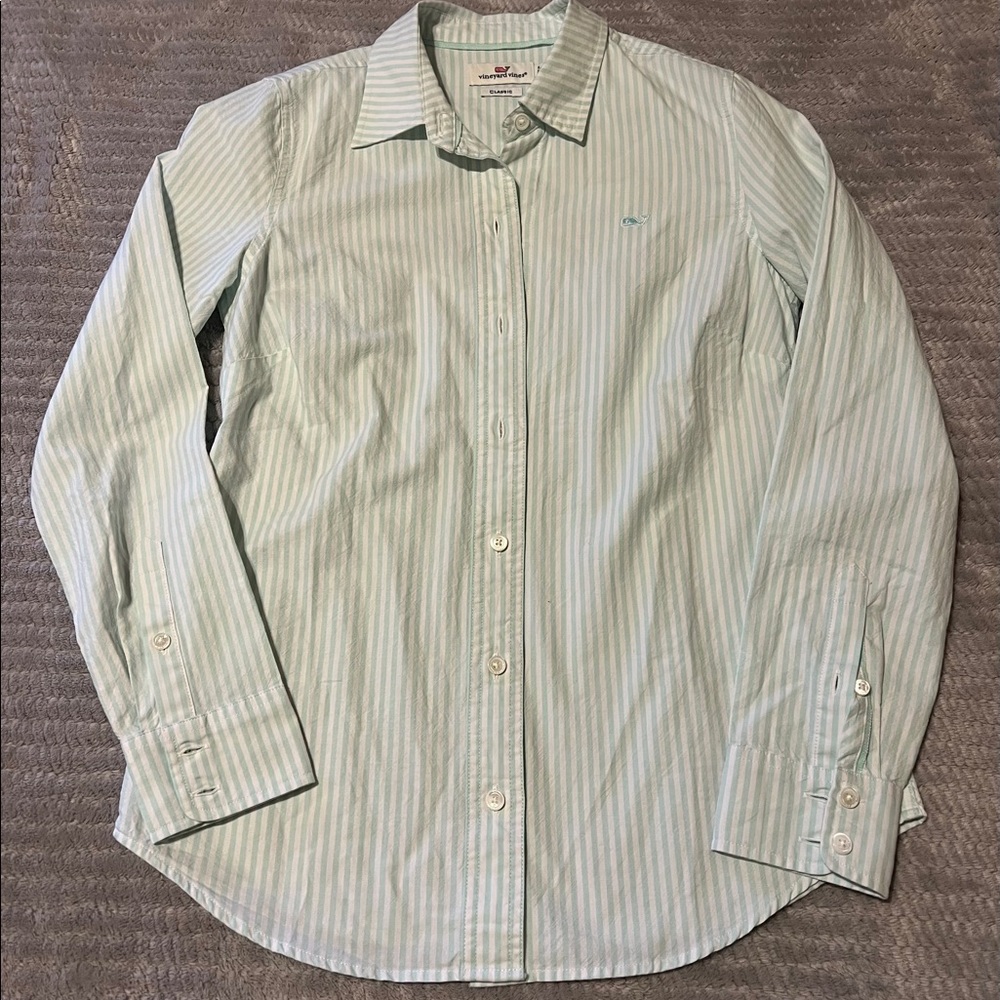 vineyard vines oxford classic fit stripes shirt